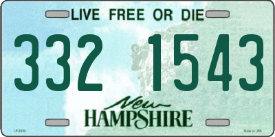 NH license plate 3321543