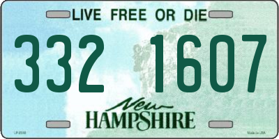 NH license plate 3321607