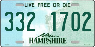 NH license plate 3321702
