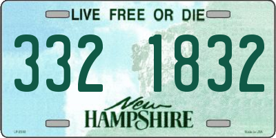 NH license plate 3321832
