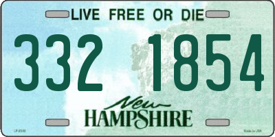 NH license plate 3321854