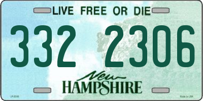 NH license plate 3322306