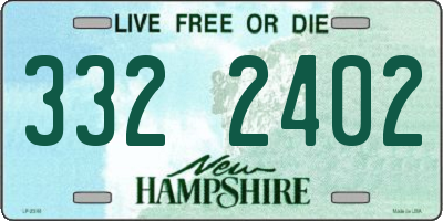NH license plate 3322402