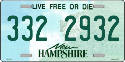 NH license plate 3322932