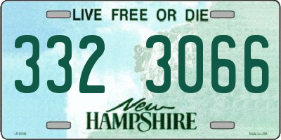 NH license plate 3323066