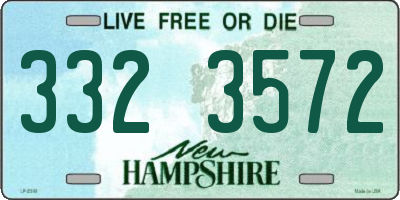 NH license plate 3323572