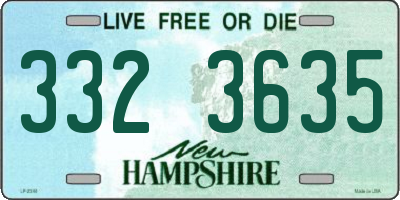 NH license plate 3323635
