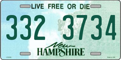 NH license plate 3323734