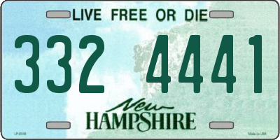 NH license plate 3324441