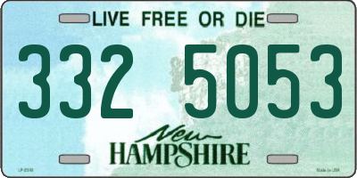 NH license plate 3325053