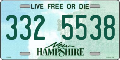 NH license plate 3325538
