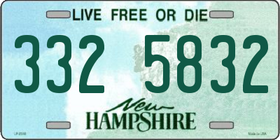 NH license plate 3325832