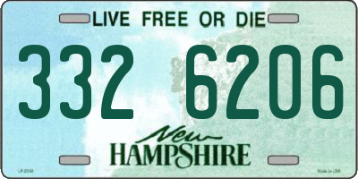 NH license plate 3326206