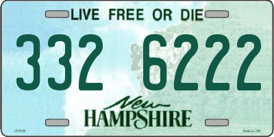 NH license plate 3326222