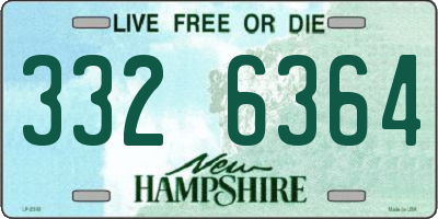 NH license plate 3326364
