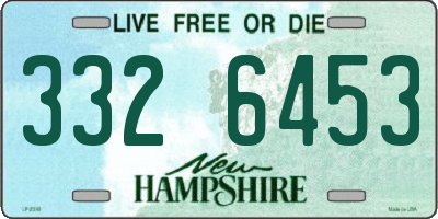 NH license plate 3326453