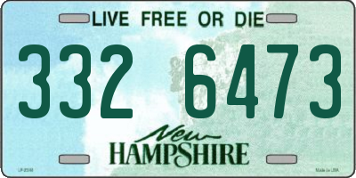 NH license plate 3326473