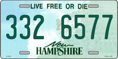 NH license plate 3326577