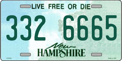 NH license plate 3326665