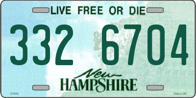 NH license plate 3326704