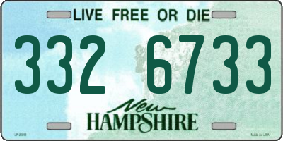 NH license plate 3326733