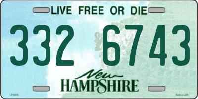 NH license plate 3326743