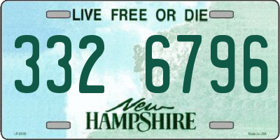 NH license plate 3326796