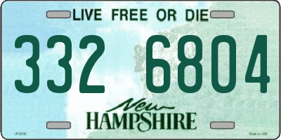 NH license plate 3326804