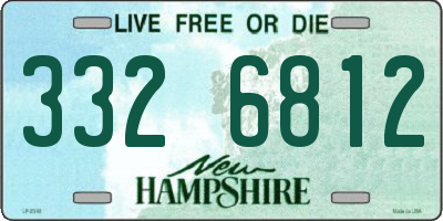 NH license plate 3326812