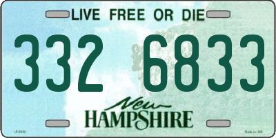 NH license plate 3326833