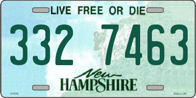 NH license plate 3327463