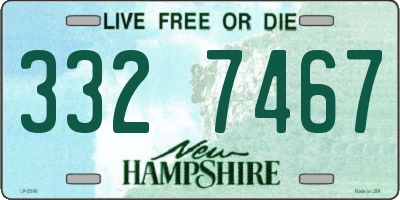 NH license plate 3327467