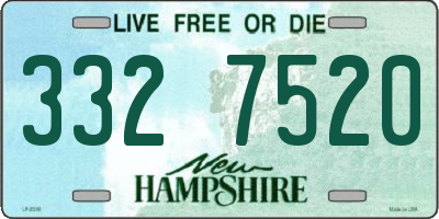 NH license plate 3327520
