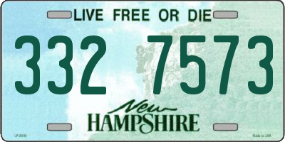 NH license plate 3327573