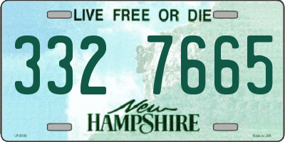 NH license plate 3327665