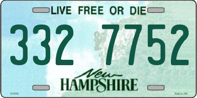 NH license plate 3327752