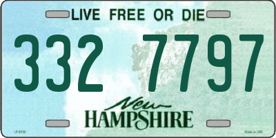 NH license plate 3327797