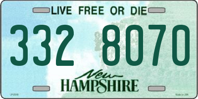 NH license plate 3328070