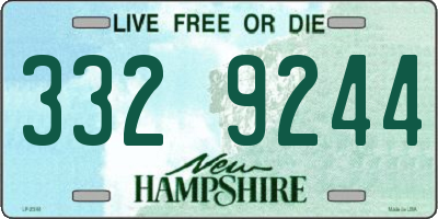 NH license plate 3329244