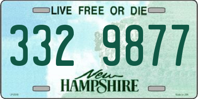 NH license plate 3329877