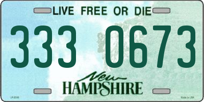 NH license plate 3330673