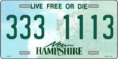 NH license plate 3331113