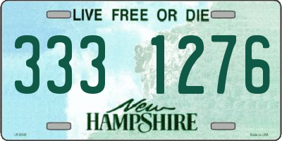 NH license plate 3331276