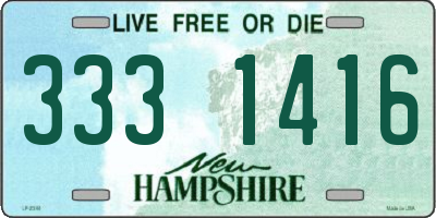NH license plate 3331416