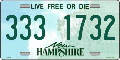 NH license plate 3331732