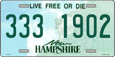 NH license plate 3331902