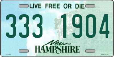 NH license plate 3331904