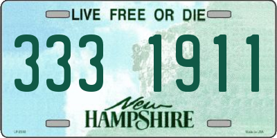 NH license plate 3331911