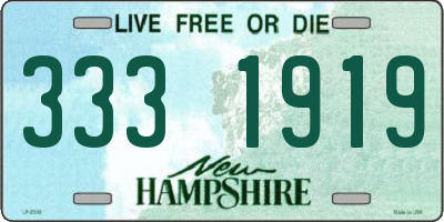 NH license plate 3331919