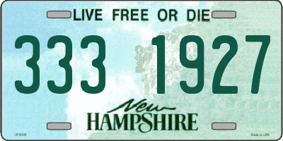 NH license plate 3331927